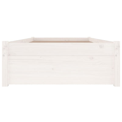 Bed Frame without Mattress with Drawers White 90x190 cm