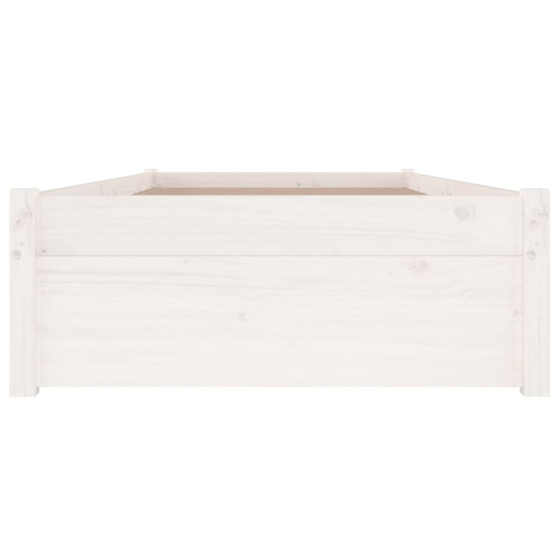 Bed Frame without Mattress with Drawers White 90x190 cm