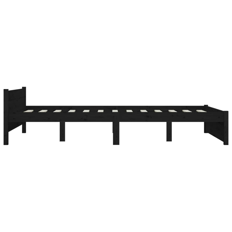 Bed Frame without Mattress with Drawers Black 150x200 cm