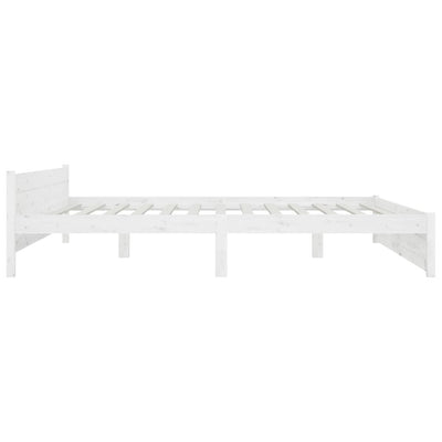 Bed Frame without Mattress with Drawers White 183x203 cm King