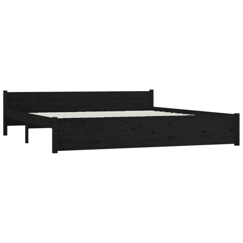 Bed Frame without Mattress with Drawers Black 183x203 cm King