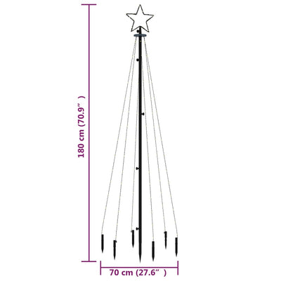 Christmas Tree with Spike Warm White 108 LEDs 180 cm