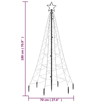 Christmas Tree with Spike Warm White 200 LEDs 180 cm