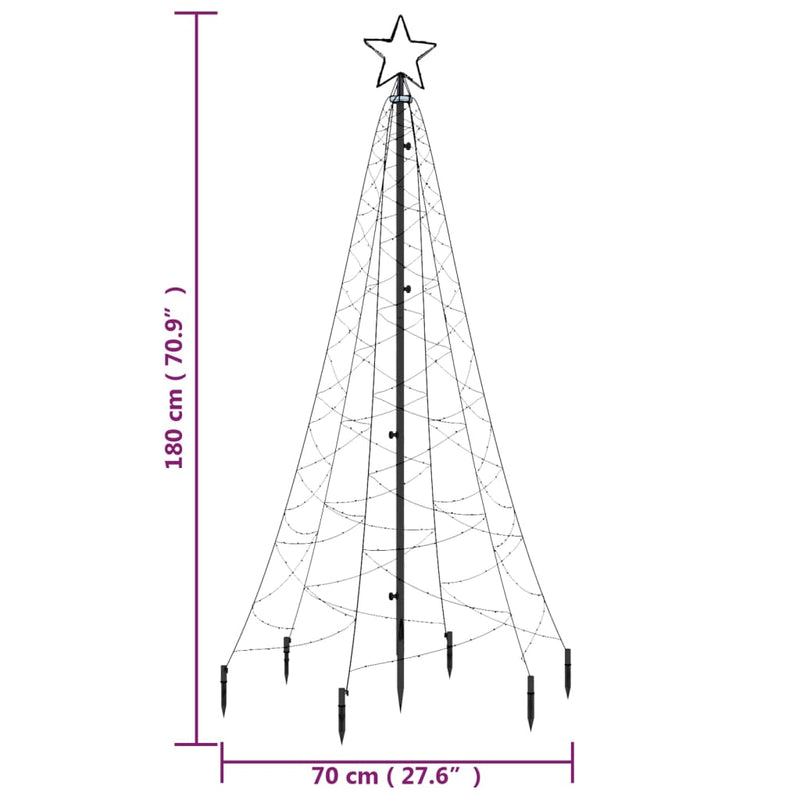 Christmas Tree with Spike Warm White 200 LEDs 180 cm