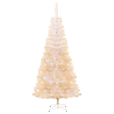 Artificial Christmas Tree with Iridescent Tips White 240 cm PVC