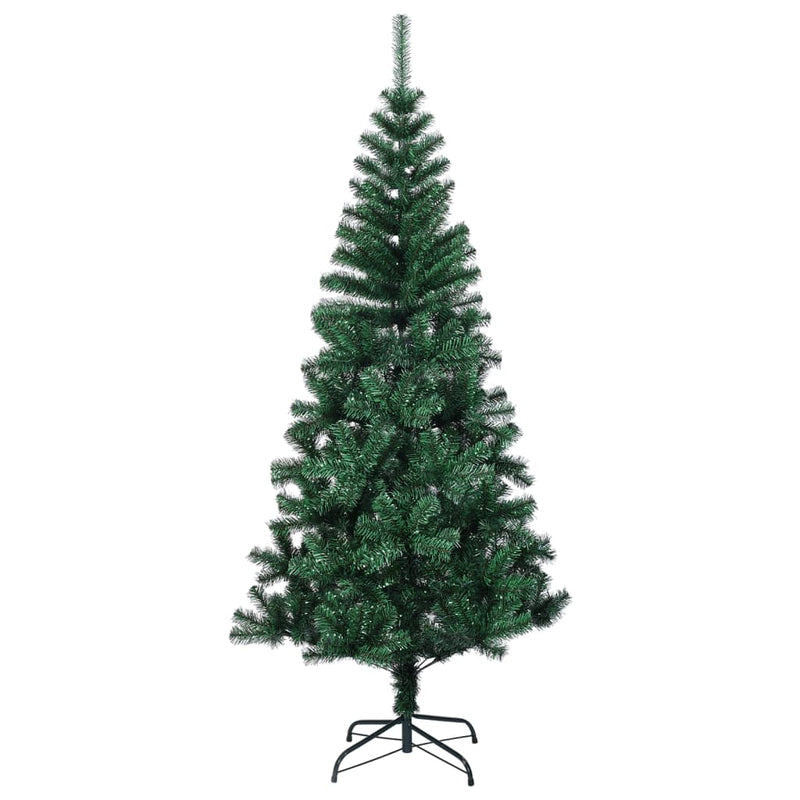 Artificial Christmas Tree with Iridescent Tips Green 150 cm PVC