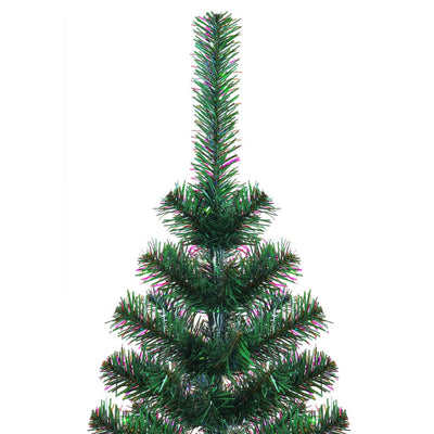 Artificial Christmas Tree with Iridescent Tips Green 210 cm PVC