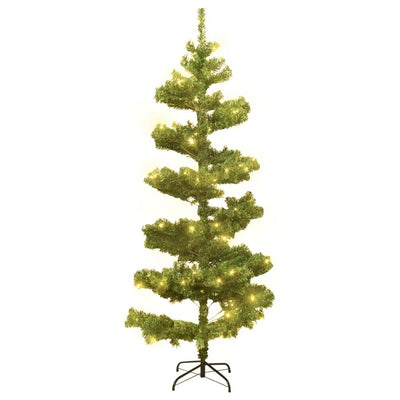 Swirl Pre-lit Christmas Tree with Stand Green 150 cm PVC