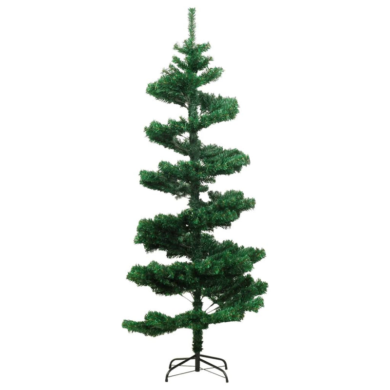 Swirl Pre-lit Christmas Tree with Stand Green 150 cm PVC