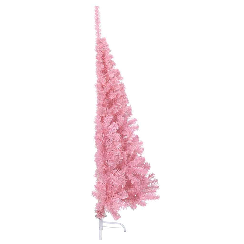 Artificial Half Christmas Tree with Stand Pink 120 cm PVC