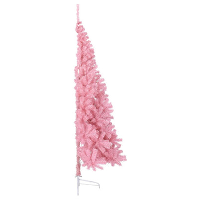 Artificial Half Christmas Tree with Stand Pink 210 cm PVC