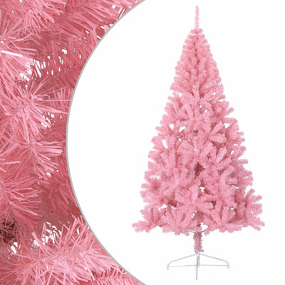 Artificial Half Christmas Tree with Stand Pink 240 cm PVC