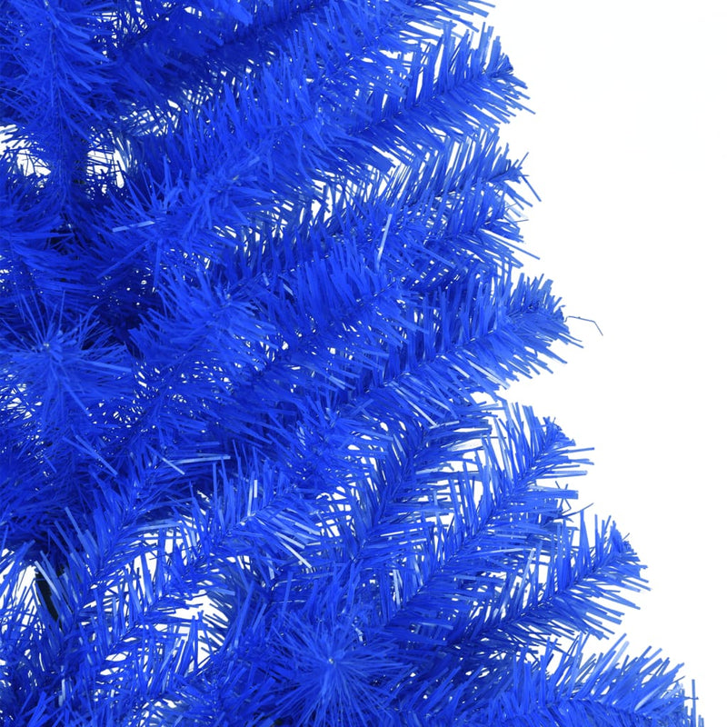 Artificial Half Christmas Tree with Stand Blue 210 cm PVC