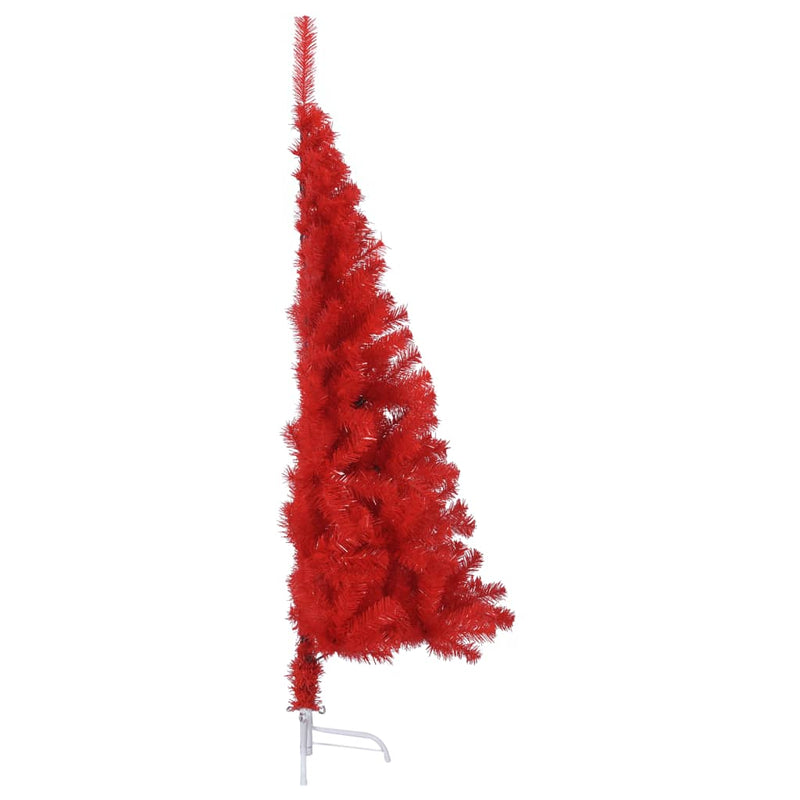 Artificial Half Christmas Tree with Stand Red 120 cm PVC