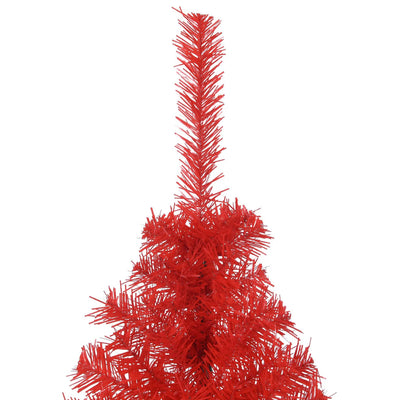 Artificial Half Christmas Tree with Stand Red 120 cm PVC