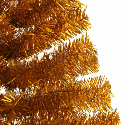 Artificial Half Christmas Tree with Stand Gold 150 cm PET