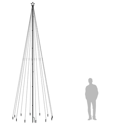 Christmas Tree with Spike Warm White 732 LEDs 500 cm