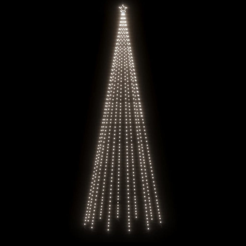 Christmas Tree with Spike Cold White 732 LEDs 500 cm