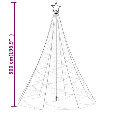 Christmas Tree with Spike Blue 1400 LEDs 500 cm