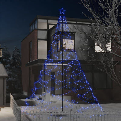 Christmas Tree with Spike Blue 1400 LEDs 500 cm