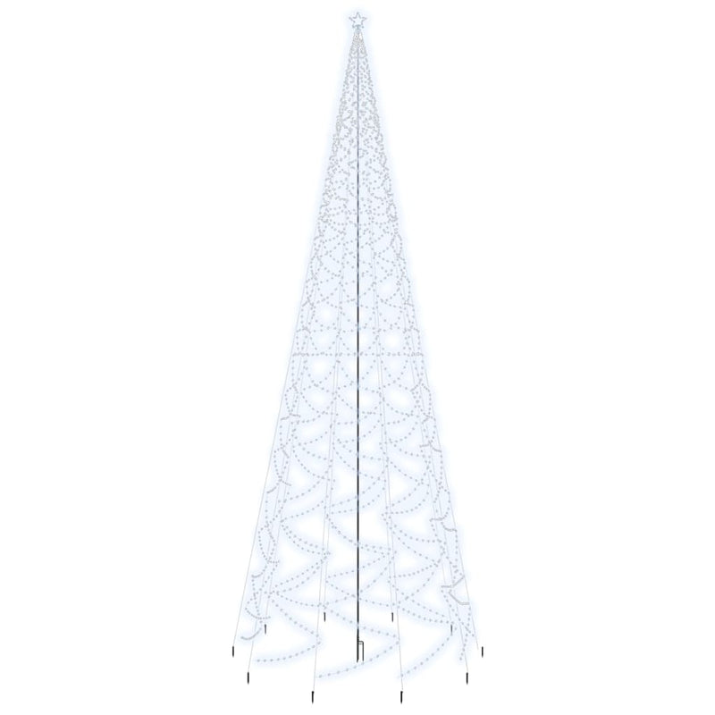 Christmas Tree with Spike Cold White 3000 LEDs 800 cm