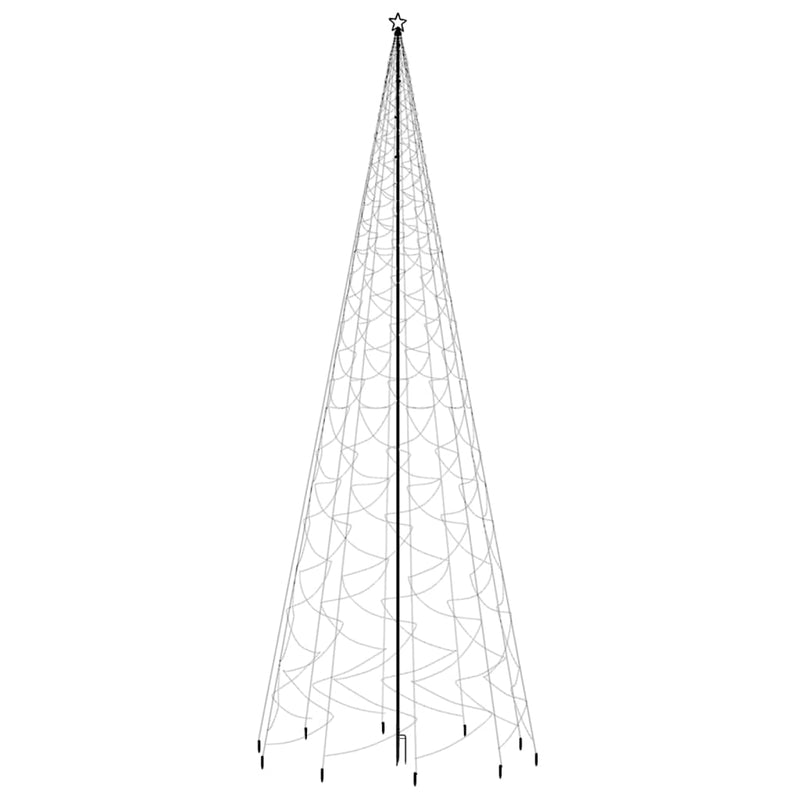 Christmas Tree with Spike Cold White 3000 LEDs 800 cm