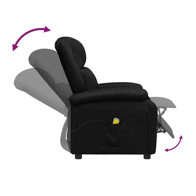 Massage Chair Black Faux Leather