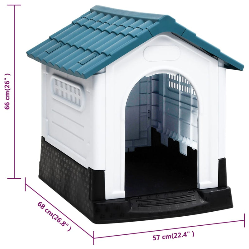 Dog House Blue 57x68x66 cm Polypropylene