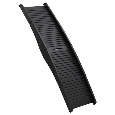 Folding Dog Ramp Black 153x40x12.5 cm Plastic