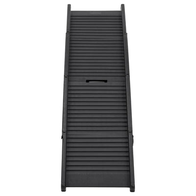 Folding Dog Ramp Black 153x40x12.5 cm Plastic