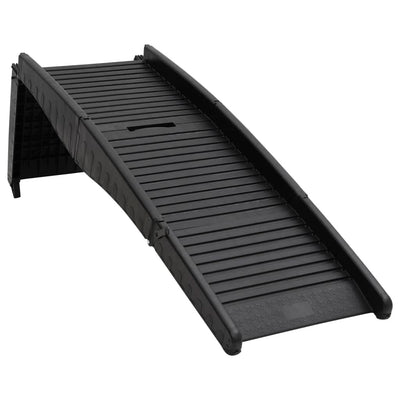 Folding Dog Ramp Black 153x40x12.5 cm Plastic