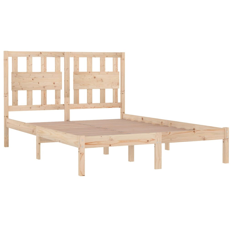 Bed Frame without Mattress Solid Wood 183x203 cm King