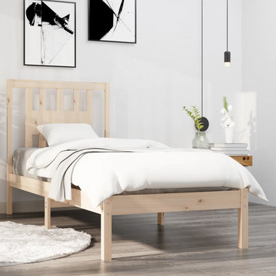 Bed Frame without Mattress Solid Wood 90x190 cm