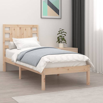 Bed Frame without Mattress 90x190 cm Solid Wood