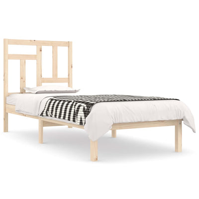 Bed Frame without Mattress 90x190 cm Solid Wood Pine