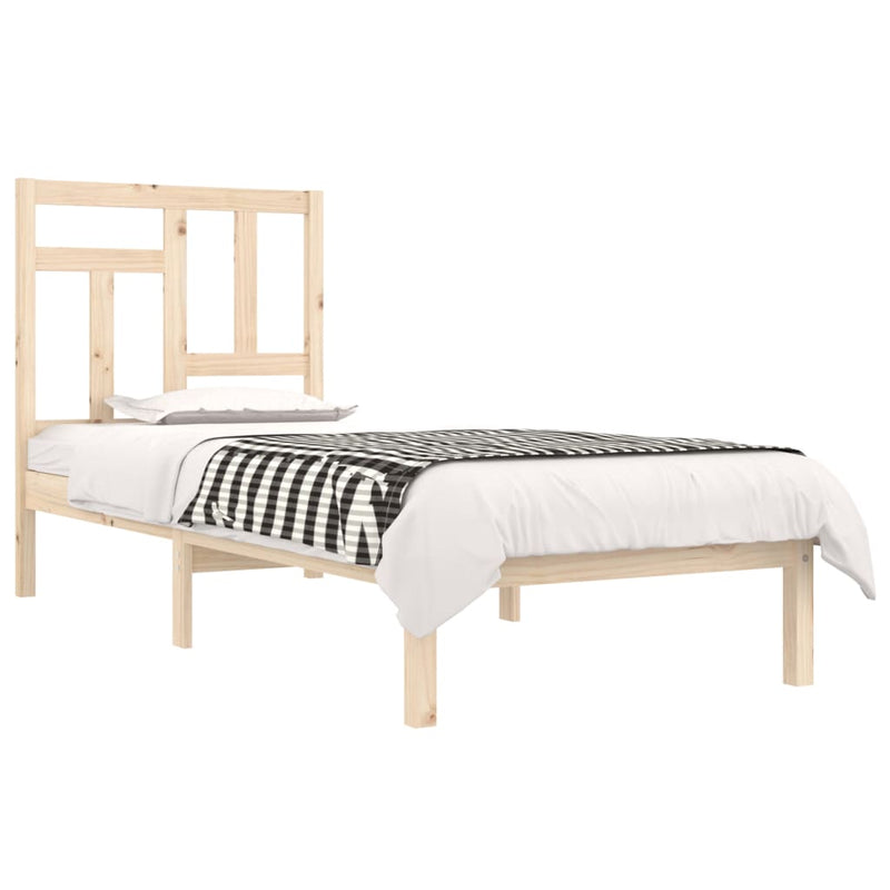 Bed Frame without Mattress 90x190 cm Solid Wood Pine