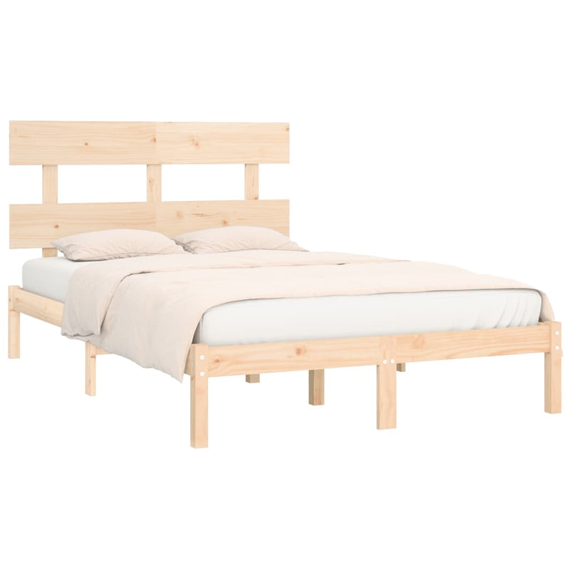 Bed Frame without Mattress 183x203 cm King Solid Wood