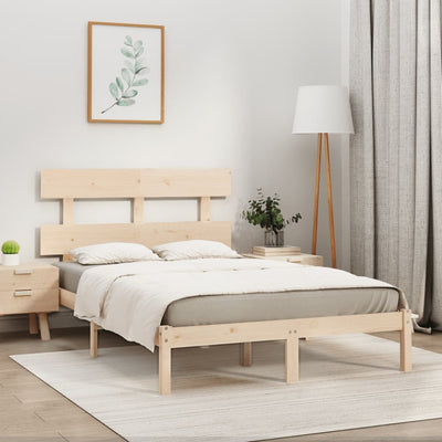 Bed Frame without Mattress 183x203 cm King Solid Wood