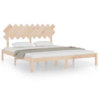 Bed Frame without Mattress 183x203 cm King Solid Wood