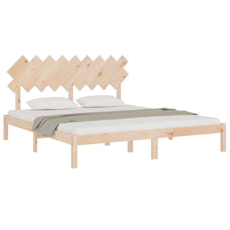 Bed Frame without Mattress 183x203 cm King Solid Wood