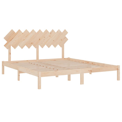 Bed Frame without Mattress 183x203 cm King Solid Wood