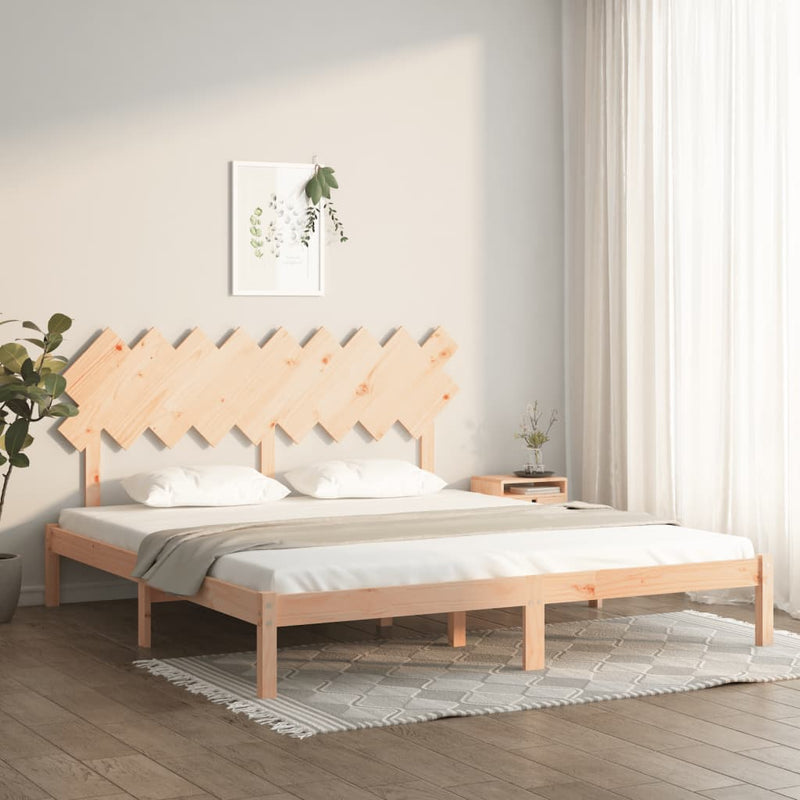 Bed Frame without Mattress 183x203 cm King Solid Wood