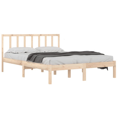 Bed Frame without Mattress Solid Wood Pine 150x200 cm