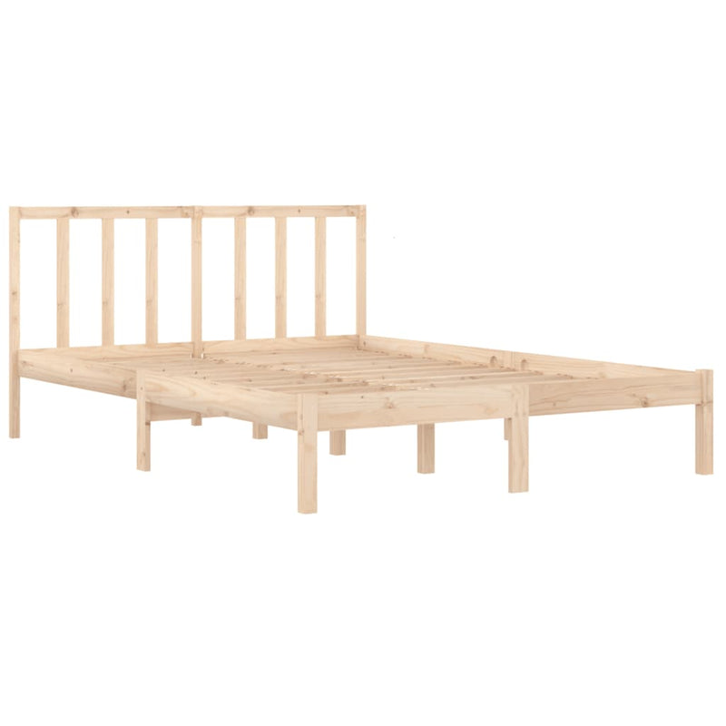 Bed Frame without Mattress Solid Wood Pine 150x200 cm