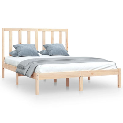 Bed Frame without Mattress Solid Wood Pine 150x200 cm