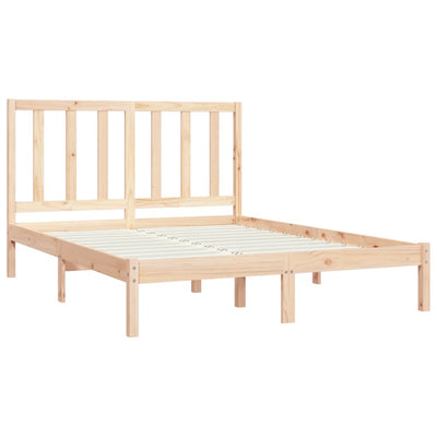 Bed Frame without Mattress Solid Wood Pine 150x200 cm