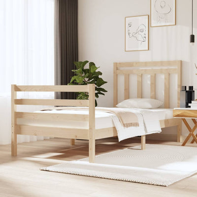 Bed Frame without Mattress 90x190 cm Solid Wood