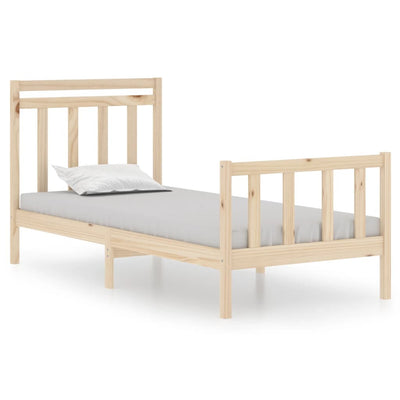 Bed Frame without Mattress 90x190 cm Solid Wood