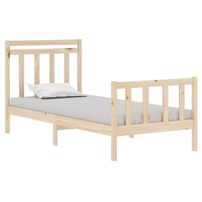 Bed Frame without Mattress 90x190 cm Solid Wood