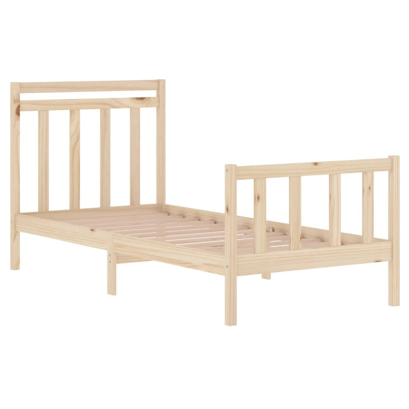 Bed Frame without Mattress 90x190 cm Solid Wood